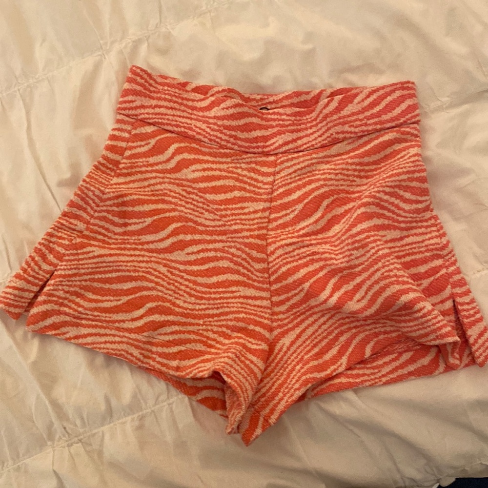 Zebra print pink shorts